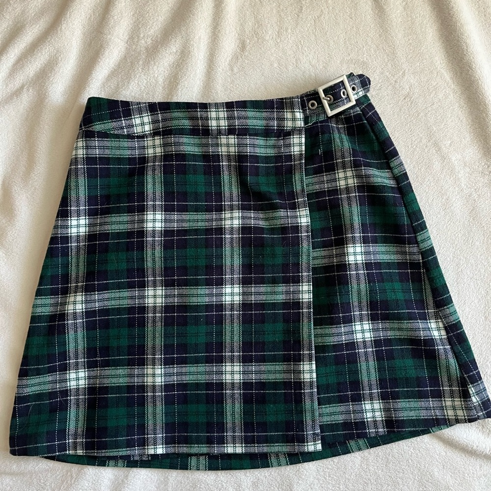 Brandy Melville plaid wrap skirt